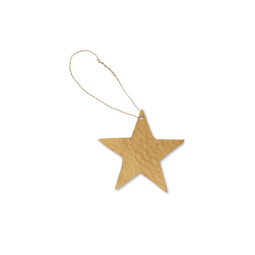 Gold Star Beaten Decoration (Various Sizes)