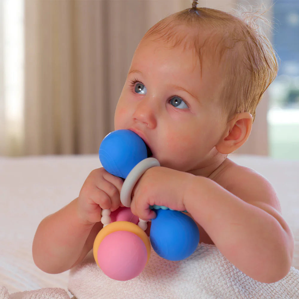 Dumbbell Rattle with Beading