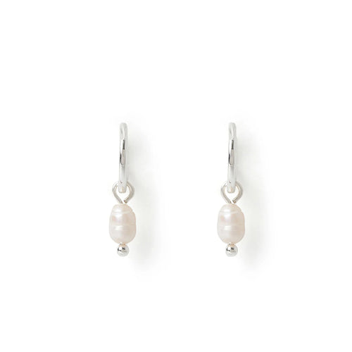 Cordelia Pearl Earrings- Silver
