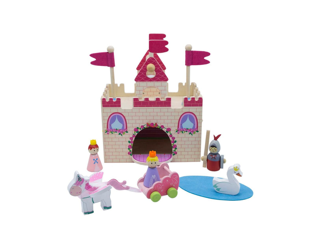 Loading... Wooden Unicorn Castle Playset