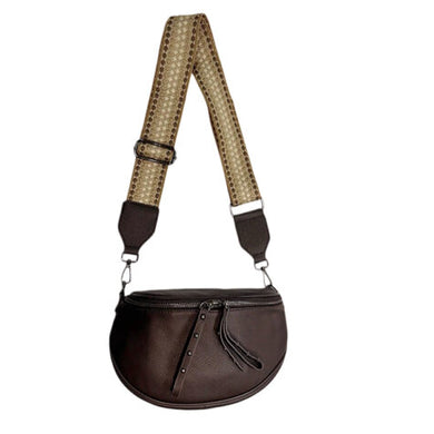 Obsessed Cocoa Gunmetal Crossbody Bag