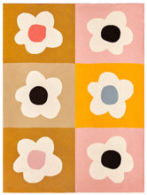 Floral Block Knit Throw