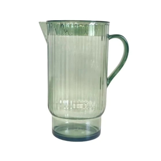 Ribbed Acrylic Jug - Green