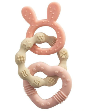Silicone Bunny Teether - Pink