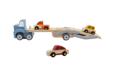 Wooden Car Transporter Set