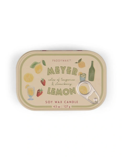 Lemon Ceramic Tin Candle