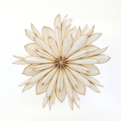 Paper Snowflake Off-White, Flaxseed Edge 50cm