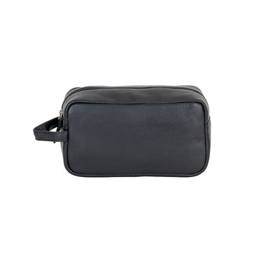 Wildera Leather Orion Toiletry Bag - Black