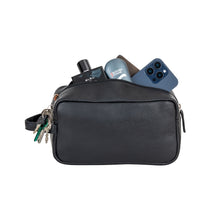 Wildera Leather Orion Toiletry Bag - Black