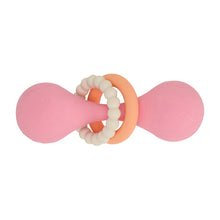 Silicone Dumbbell Rattle - Pink