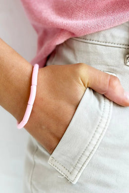 Tube Bracelet - Pale Pink