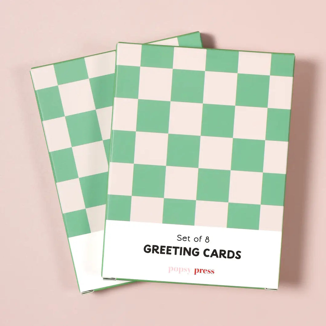 Checkered Everyday Mini Greeting Card Boxed Set | Pack of 8