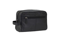 Leather Toiletry Bag - Black