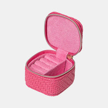 Jewellery Mini Cube Herringbone - Raspberry