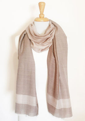 Rumi Colour Blocked Multi-pattern Weave Wool Silk Scarf