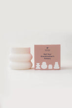 Ribbed Curvy Pot - Oatmeal