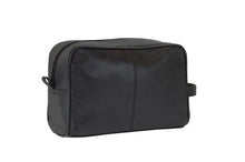 Leather Toiletry Bag - Black