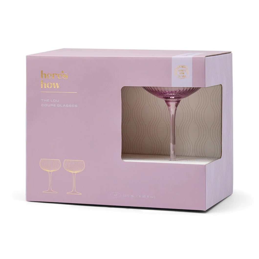 The Lou Lilac Coupe Glasses