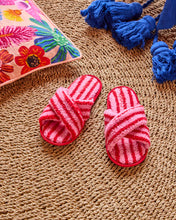 Candy Stripe Sherpa Slippers