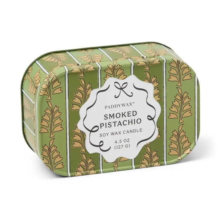 Smoked Pistachio Tin Candle