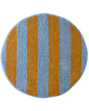 Como Stripe Round Bath Mat