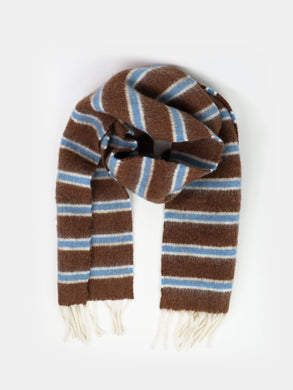 Basset Stripe Fluffy Scarf