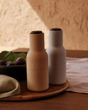 Salt + Pepper Grinders, Barley + Walnut Lid
