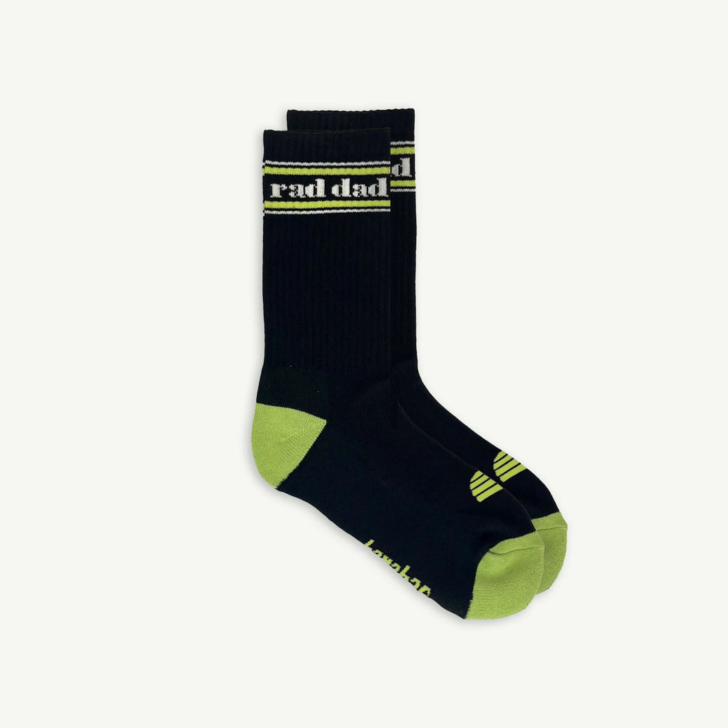 Rad Dad Orgainc Cotton Crew Socks - Black