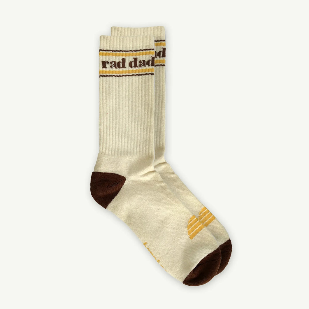 Rad Dad Orgainc Cotton Crew Socks - Natural