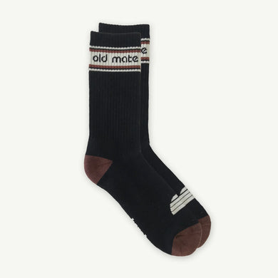 Old Mate Organic Crew Socks - Black Forest