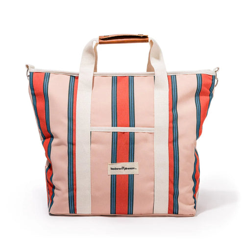 The Cooler Tote Bag - Bistro Dusty Pink Stripe