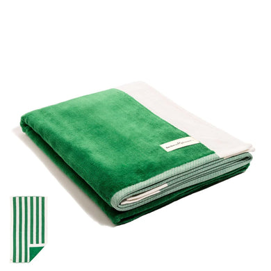 Crew Canyon Green Stripe Beach Towel