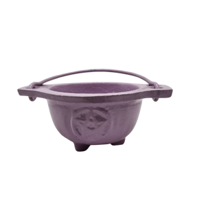 Lavender Pentagram Cauldron (Without Lid)