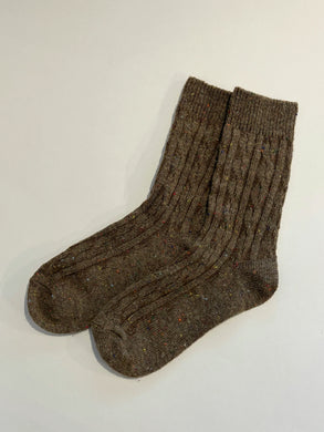 Cabel Neb Crew Socks Brown