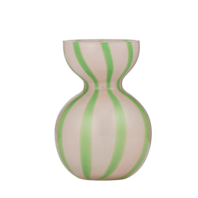 Bobbi Glass Vase - Pink/Emerald