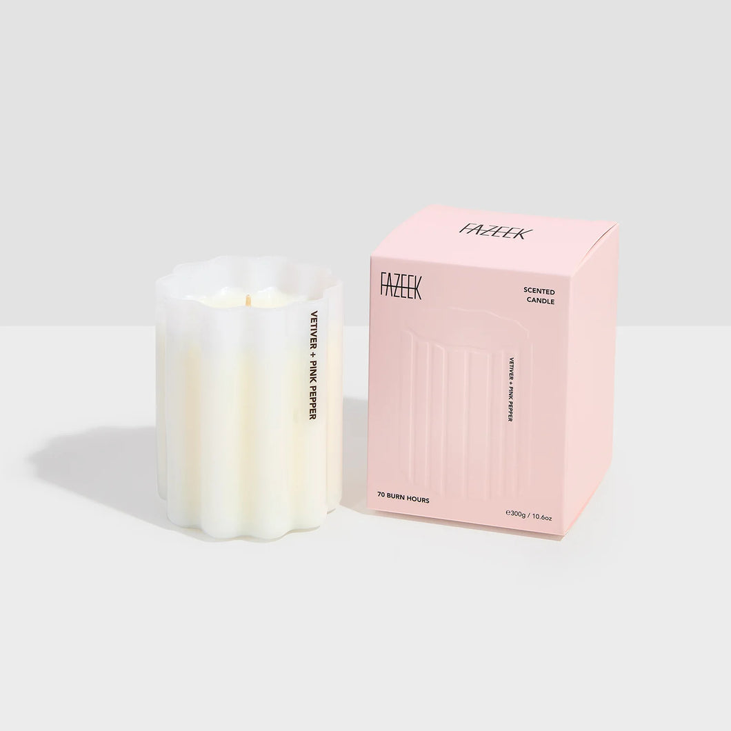 Wave Candle - Vetiver + Pink Pepper