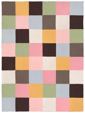 Marshmallow Patch Knit Throw