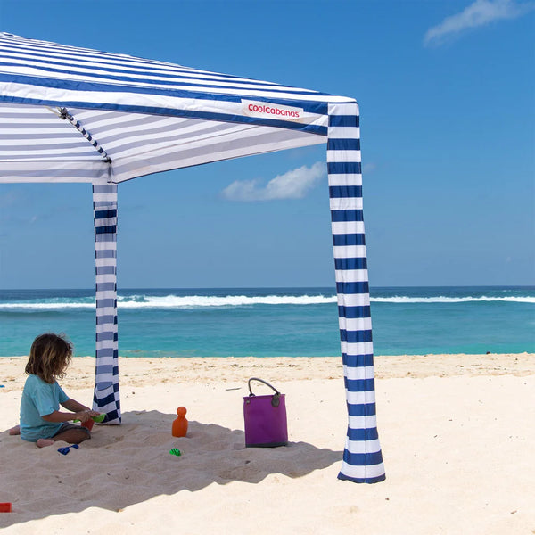 Beach Cabana Navy Stripe - Large