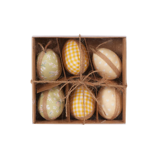 Paisley Meadow Fabric Eggs Gift Box