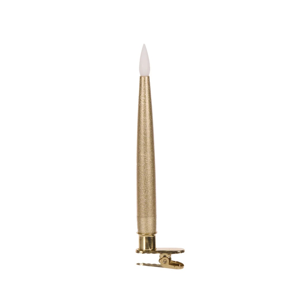 Luxury LED Gold Taper Clip Candles