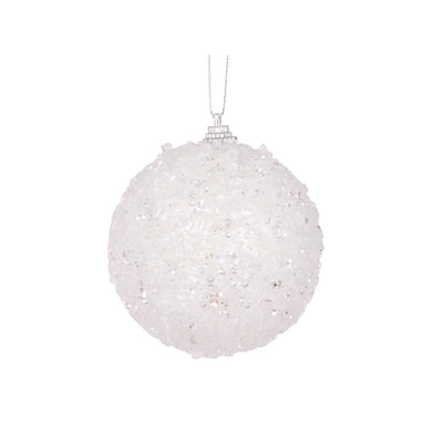 Mini White Crystals Bauble