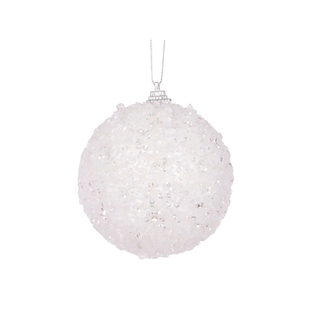 Mini White Crystals Bauble