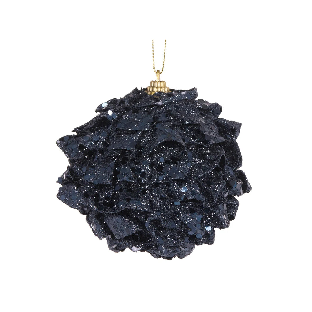 XL Navy Ruffles Bauble