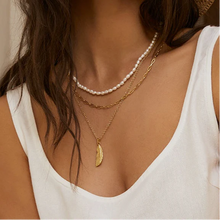 Feather Gold Necklace