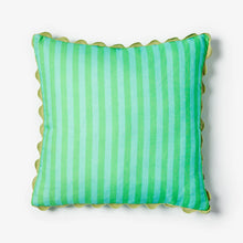 Thin Stripe Jade Cushion