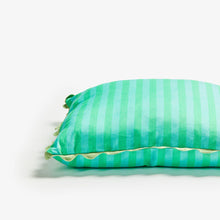 Thin Stripe Jade Cushion