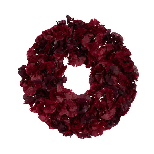 Burgundy Ginkgo Wreath (Pick Up Only)