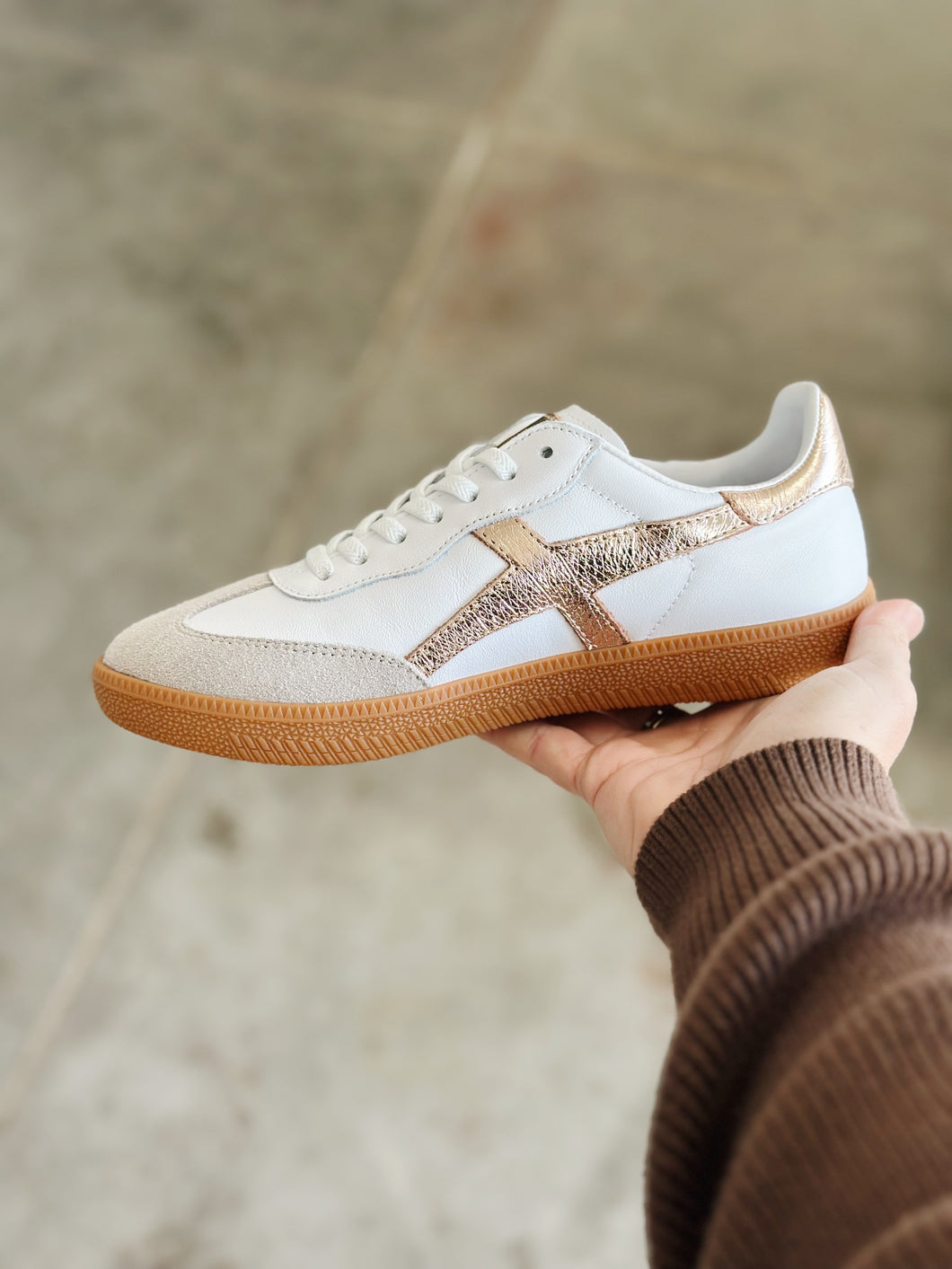 Goodsole 2001 Crossroads White/Gold Leather
