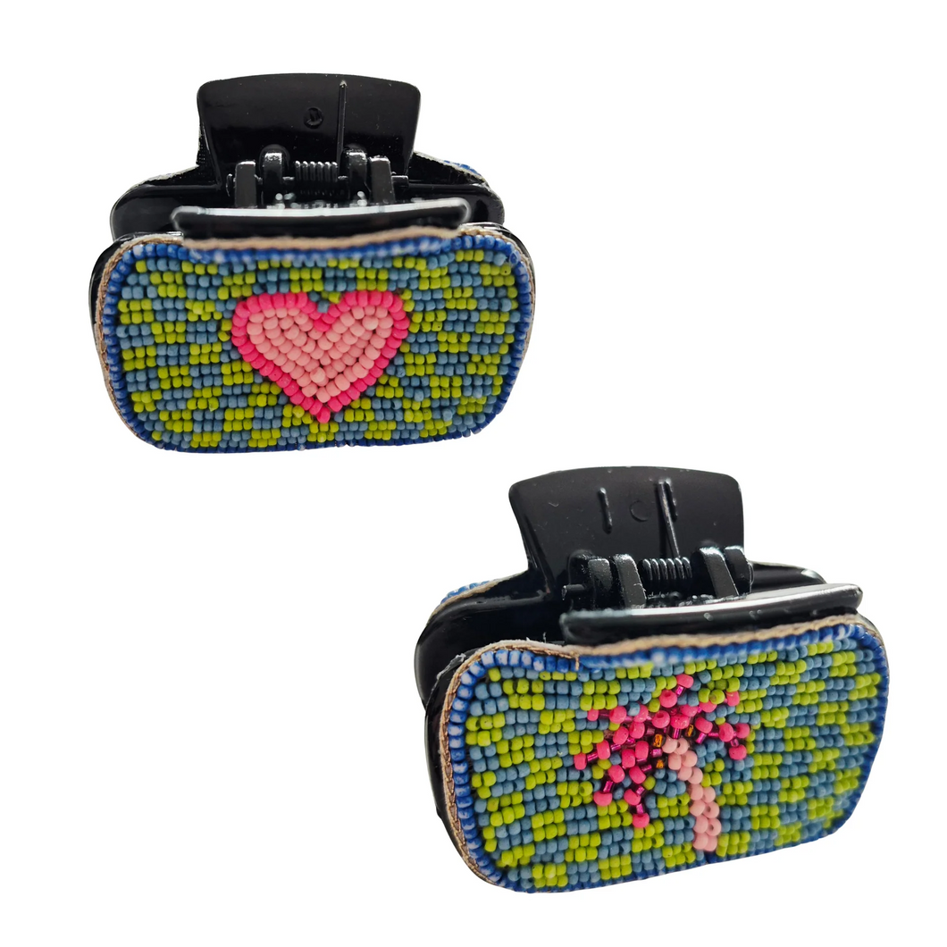 Beaded Hair Clip - Sweetheart