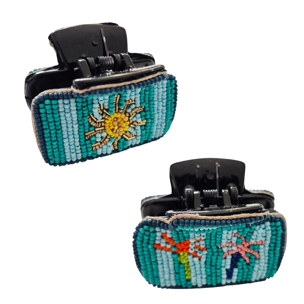 Beaded Hair Clip - Summer Sun
